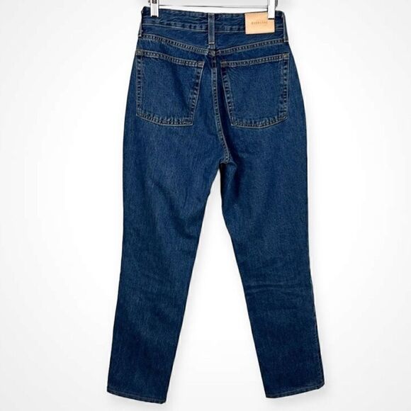 Everlane The Curvy 90s Cheeky Straight Jean Deep Atlantic Blue 26 Crop NWOT - Picture 9 of 12